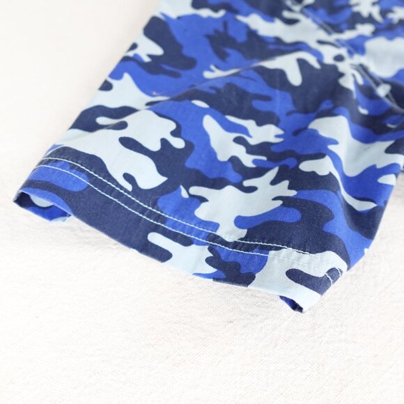 Enyce A Sean Combs Co. Blue Camo Shirt Men's Large Collared Button Up - Picture 5 of 11